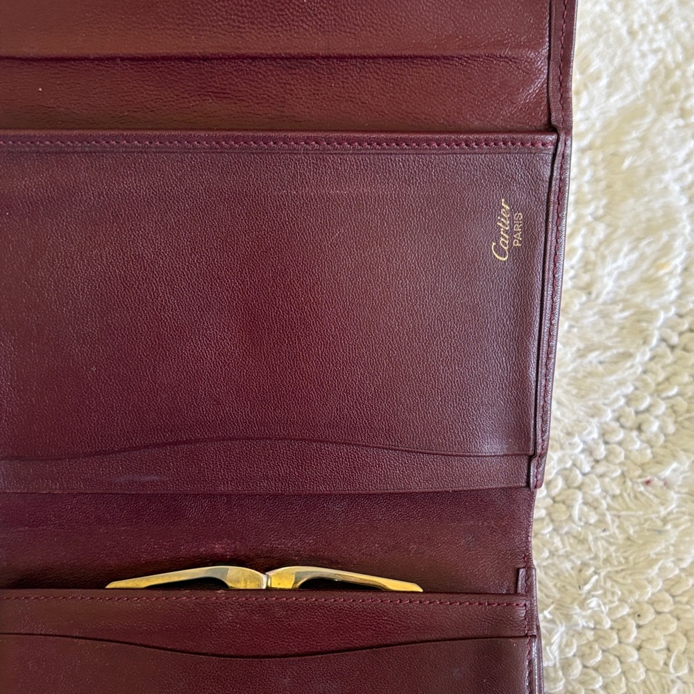 Cartier Burgundy Leather Wallet - Picture 5 of 12